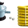 KIT DE VALVULA Y MANGUERA REFORZADA 2METROS INDUSTRIAL CON ABRAZADERAS.