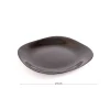 Plato opal negro semi-cuadrado 23 cm - Imagen 2