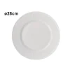 Plato tendido redondo blanco opal  28 cm 10 - Imagen 2