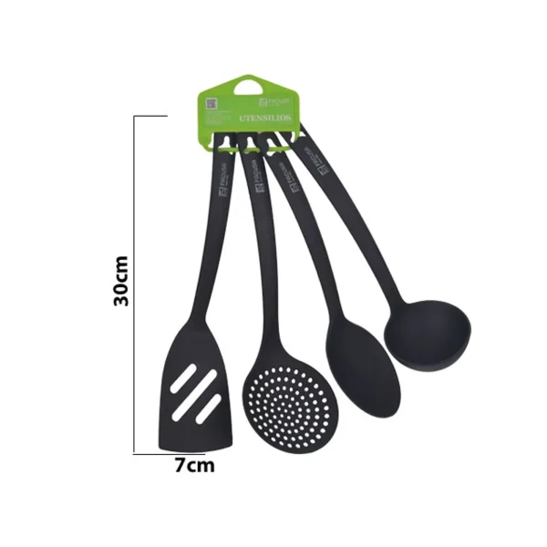 Juego cucharetas cocina nylon x4 pz. - Imagen 2