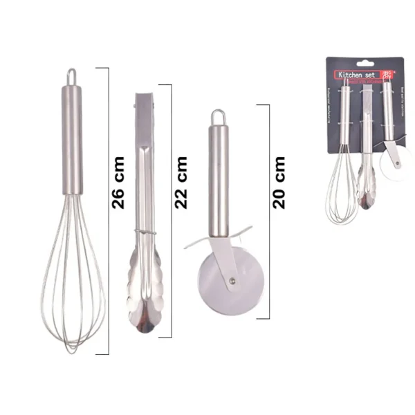 Juego cocina acero x 3 piezas - Imagen 3